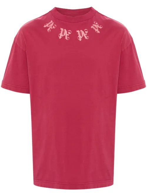 T-shirt en coton à motif monogrammé - Palm Angels - Modalova