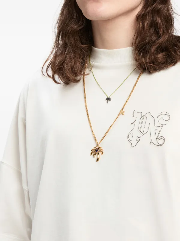 【関税＆送料込み】Palm Angels Palm Angels Monogram T-Shirt PARIS MONOGRAM SPRAY TEE in BLACK for Men | Palm Angels®