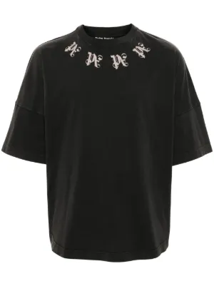 Palm Angels logo-print T-shirt | Black | FARFETCH