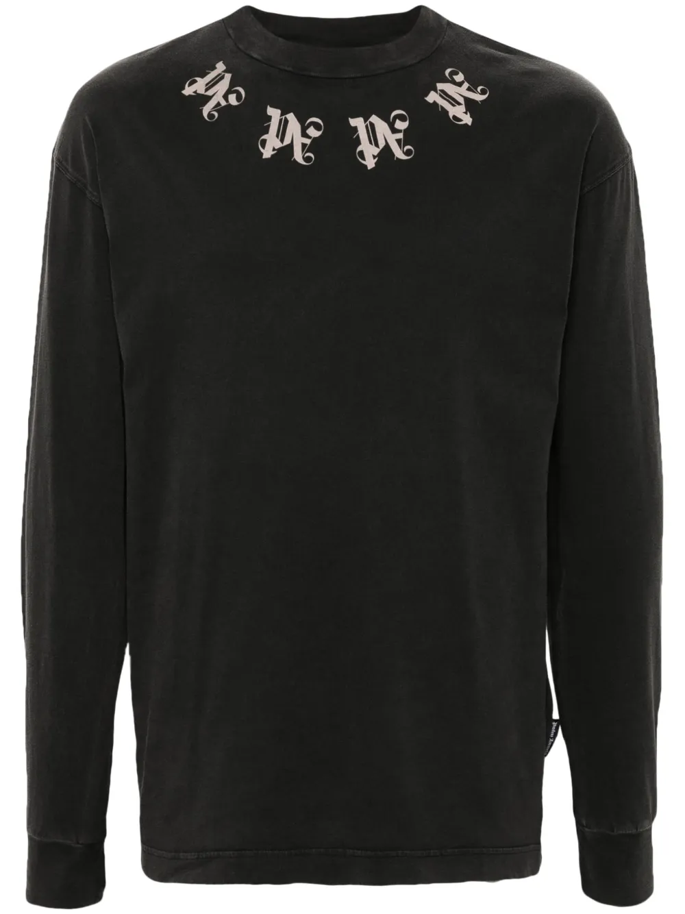 Palm Angels Katoenen T-shirt met monogramprint Grijs