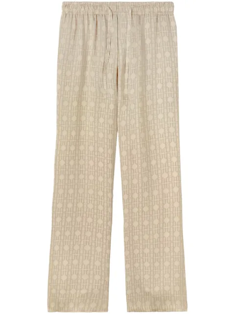 Palm Angels monogram-jacquard wide-leg trousers
