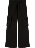 Palm Angels wide-leg jersey cargo pants - Black