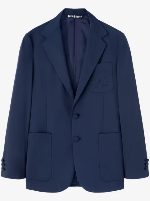 Palm Angels blazer de vestir con logo bordado