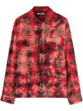 Palm Angels logo-print plaid shirt - Red