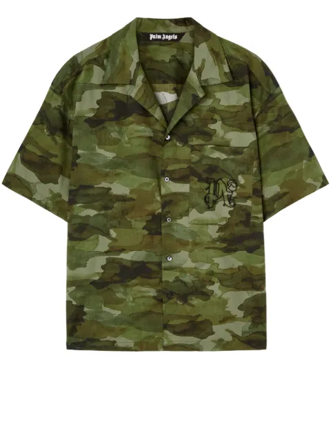 Palm Angels Camisa com estampa camuflada