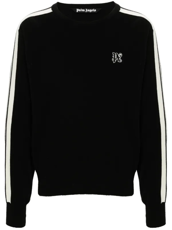 Palm Angels グラフィックプリント セーター Palm Angels モノグラム セーター | ブラック | FARFETCH JP