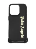 Palm Angels logo-embossed iPhone 15 case - Black