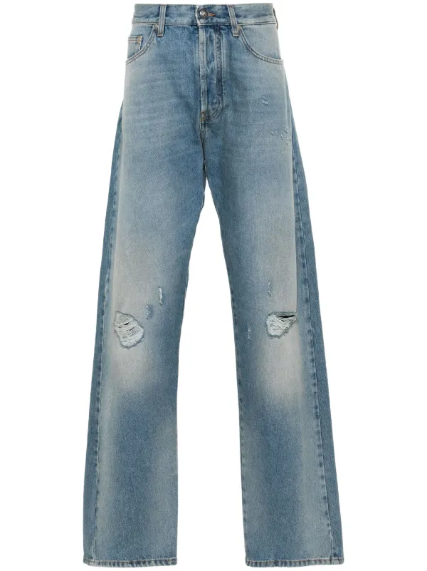 【関税&送料込】Palm Angels Denim Wide-Leg Jeans Palm Angels - Palms Sunrise wide-leg jeans Palm Angels