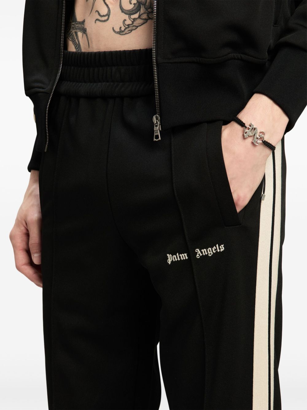 Shop Palm Angels Logo-print Track Pants In Black