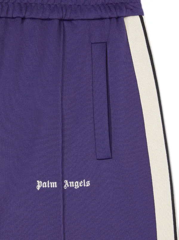 Palm Angels logo-print Track Shorts | Blue | FARFETCH