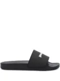 Palm Angels logo-embossed pool slides - Black