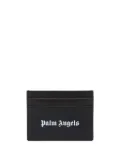 Palm Angels logo-print leather card holder - Black