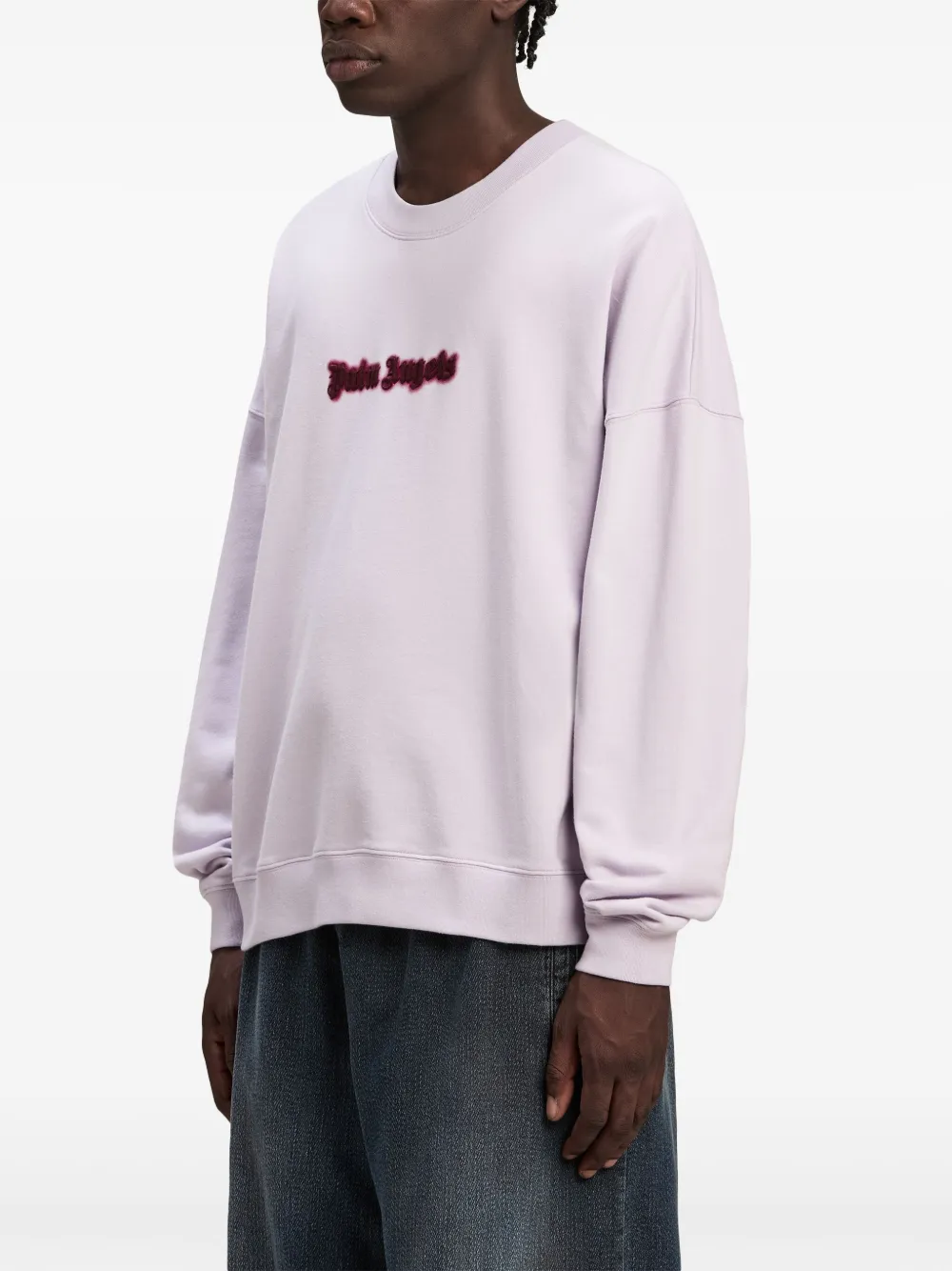 Palm Angels Sweater met logoprint Paars