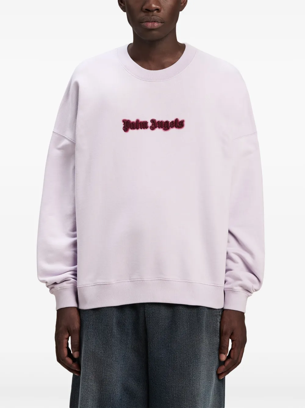 Palm Angels Sweater met logoprint Paars