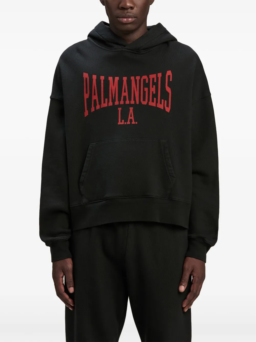 Palm Angels Hoodie met logoprint Zwart