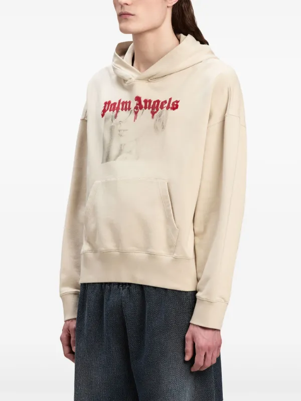 スウェット・トレーナー PALM ANGELS COTTON HOODIE Logo cotton hoodie in black - Palm Angels Kids | Mytheresa
