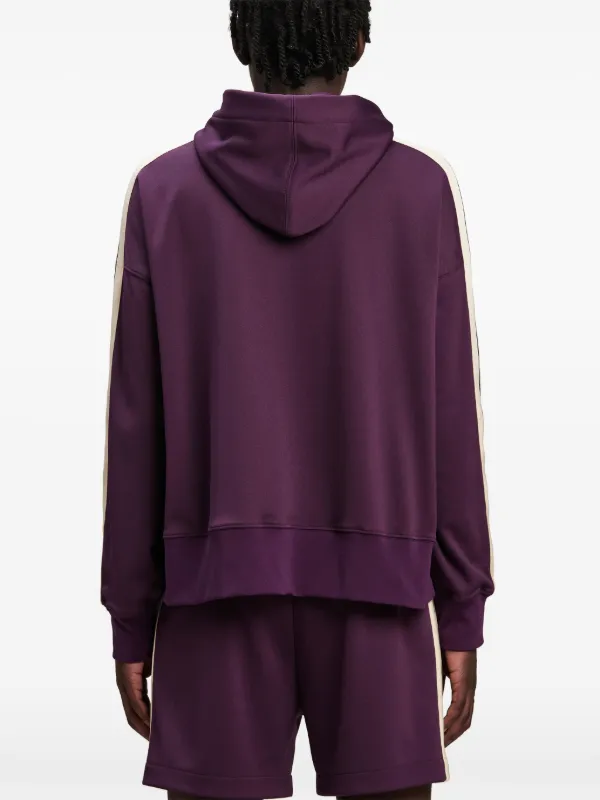 ★Palm Angels★ Logo Print Splatter Hood Camel Violet PMBB10 Palm Angels logo-print Hoodie | Purple | FARFETCH