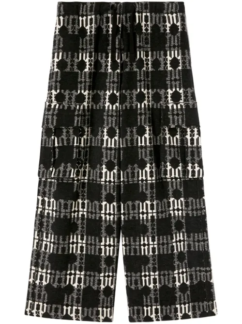 Pantalon ample à motif monogrammé - Palm Angels - Modalova