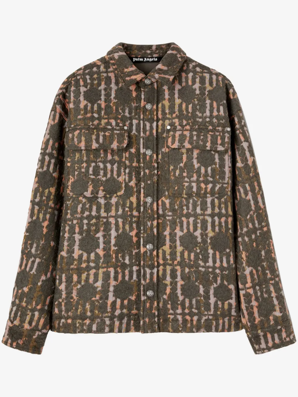 Palm Angels monogram-pattern jacket | Green | Image 1
