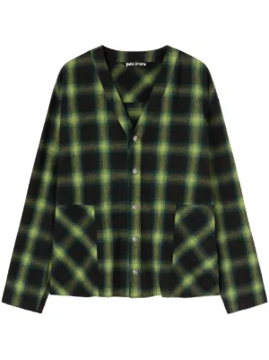 KAMIYA Hooded Checked Shirt | Black | FARFETCH