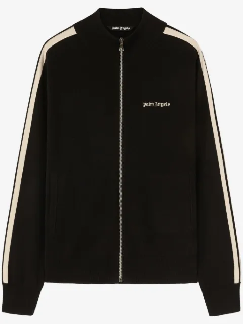 Palm Angels logo-embroidered zip-up jacket 