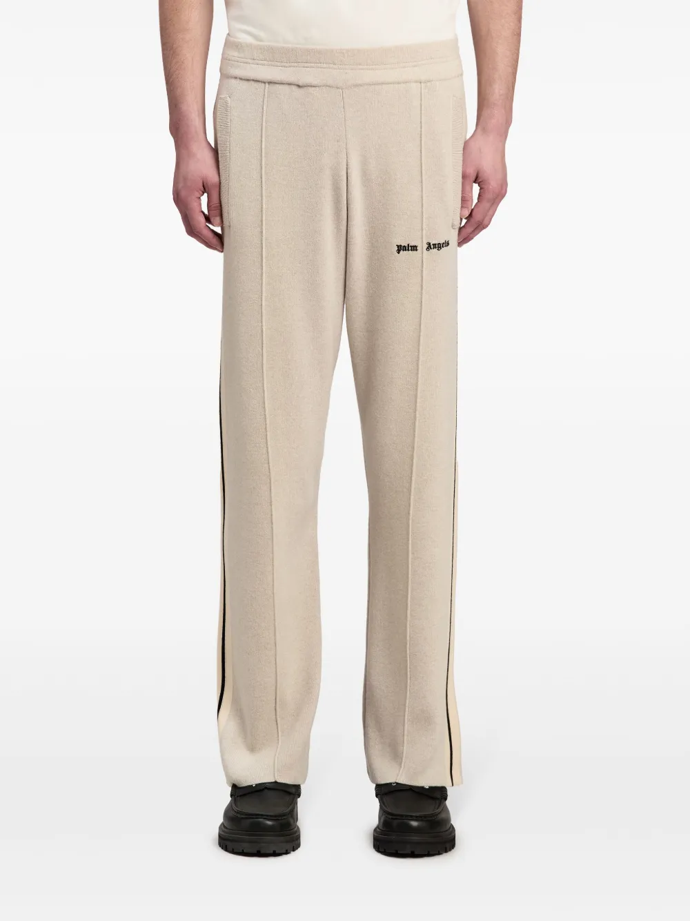 Palm Angels Trainingsbroek met geborduurd logo Beige