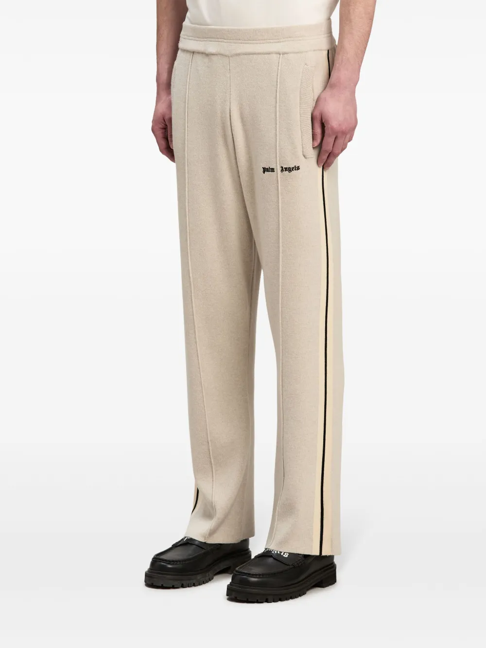 Palm Angels Trainingsbroek met geborduurd logo Beige