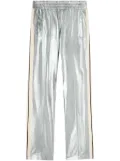 Palm Angels metallic-finish leather trousers - Silver