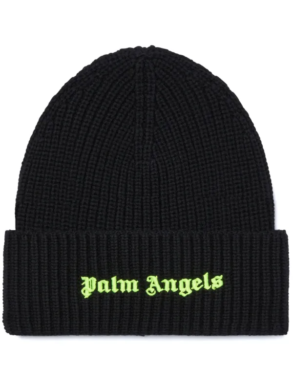 Palm Angels リブニット ビーニー | ブラック | FARFETCH JP