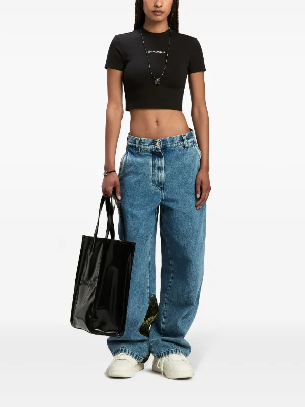 Palm Angels debossed-logo Tote Bag | Black | FARFETCH