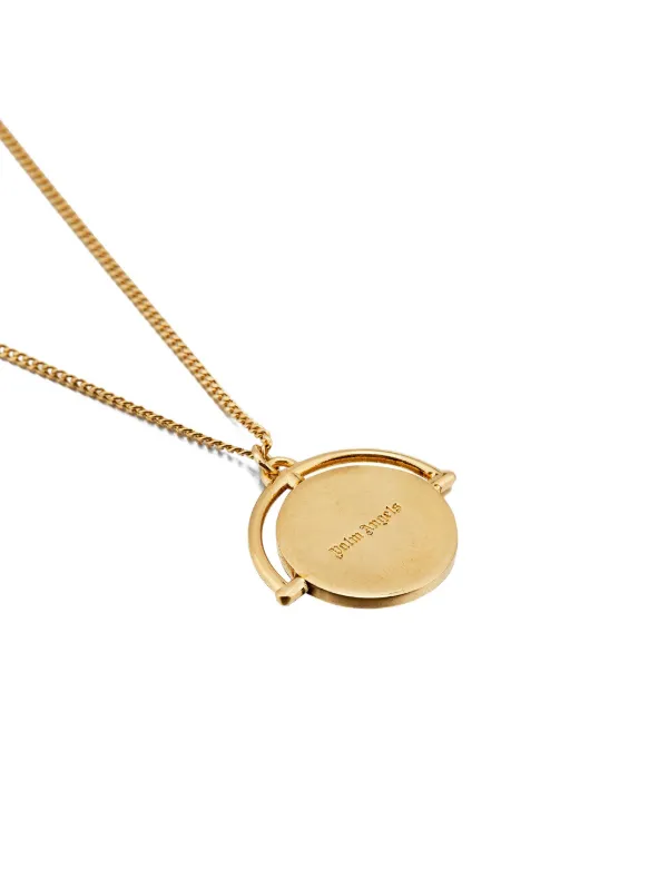 Palm Angels monogram-pendant Chain Necklace | Gold | FARFETCH SG