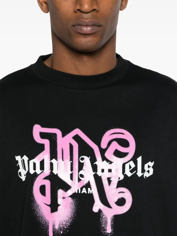 Palm angels Miami collar logo tee size store M.