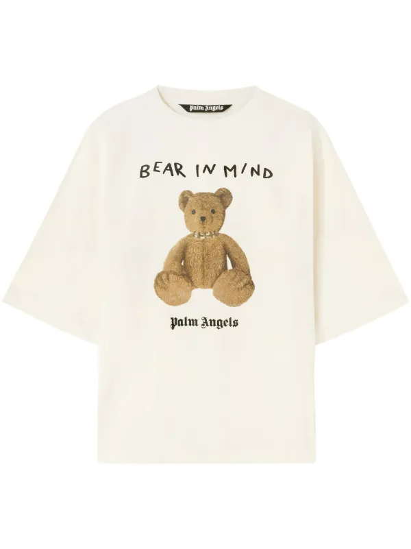 ★関税込み★【Palm Angels】ベアーズ Tシャツ Palm Angels Bear In Mind Tシャツ | ニュートラル | FARFETCH JP