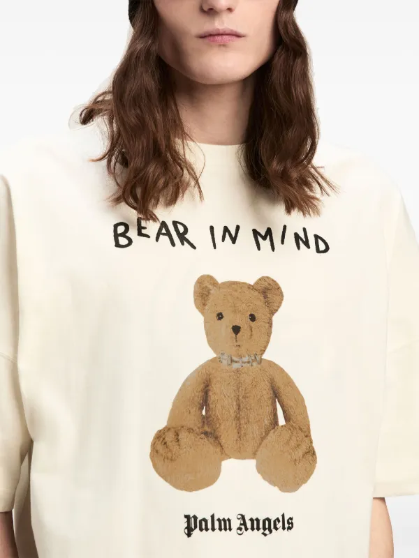 【関税込み】Palm Angels ホワイト 'Bear in Mind' Tシャツ Palm Angels Bear In Mind T-shirt | White | FARFETCH