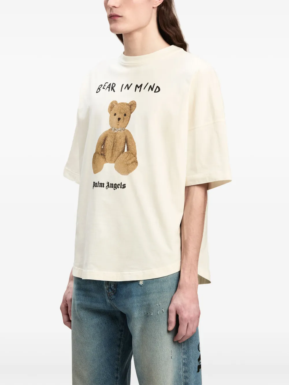 Palm Angels Bear In Mind T-shirt Beige