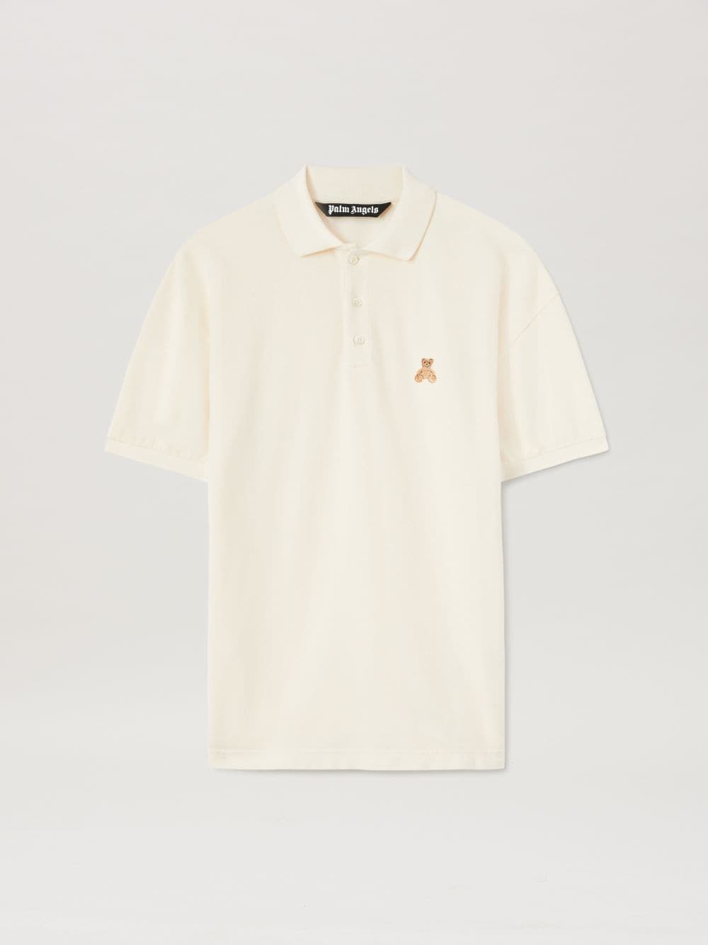 Shop Palm Angels Bear In Mind Polo T-shirt In White