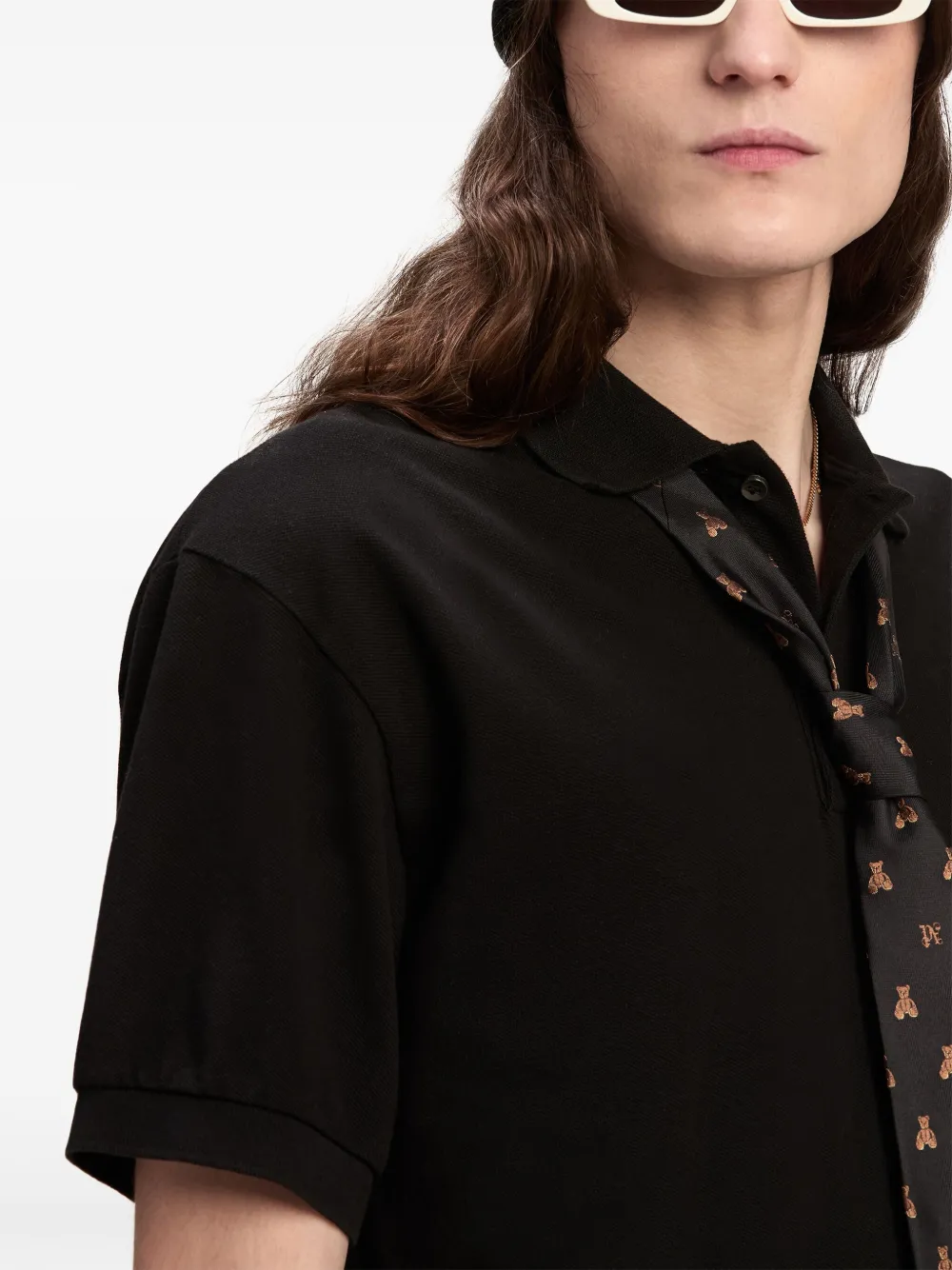 Palm Angels Bear In Mind Polo Shirt | Black | FARFETCH