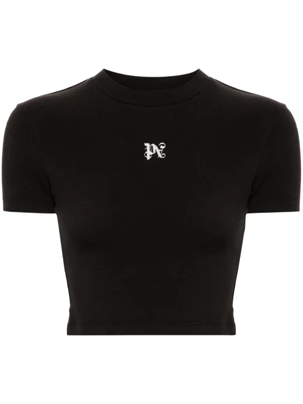 Palm Angels クロップド Tシャツ | ブラック | FARFETCH JP