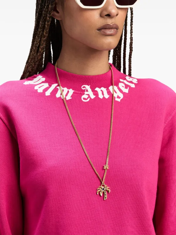 Palm Angels ロゴ スウェットシャツ | ピンク | FARFETCH JP