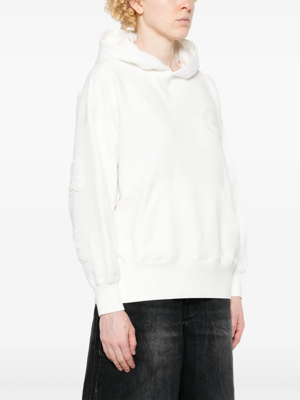 Palm Angels Hoodie met logoprint Beige