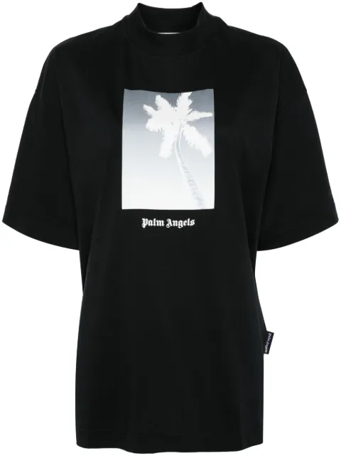 Palm Angels تيشيرت قطن بطبعة نخيل