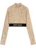 Palm Angels sequin-design long-sleeve top - Gold