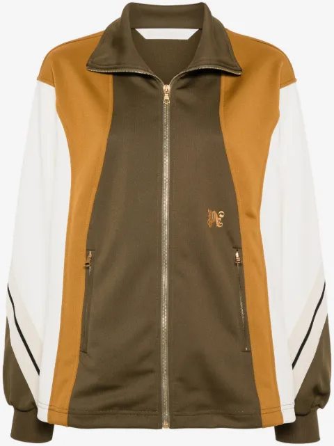 Palm Angels monogram-embroidered colourblock track jacket
