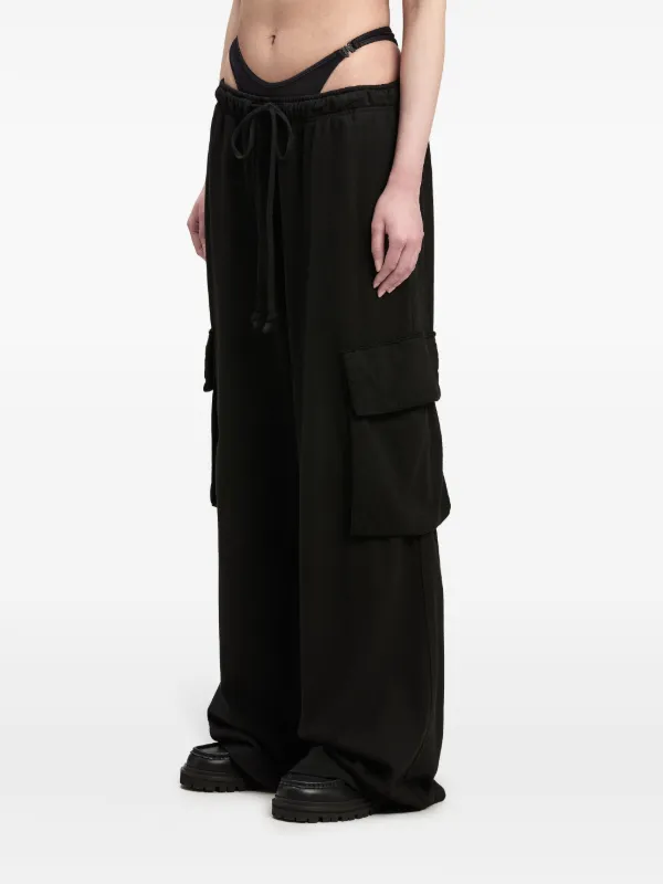 Palm Angels wide-leg Cotton Cargo Trousers | Black | FARFETCH Palm Angels wide-leg Cotton Cargo Trousers | Black | FARFETCH