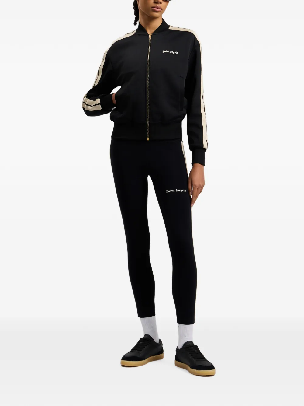 Palm Angels Bomberjack met logoprint Zwart