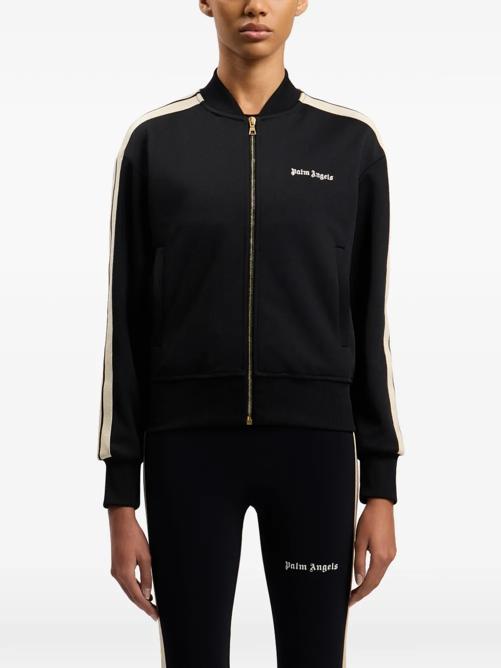 Palm Angels Bomberjack met logoprint Zwart