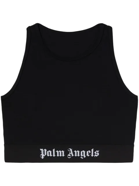 Palm Angels logo-underband crew-neck bra 