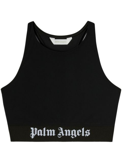 Palm Angels logo-underband compression top