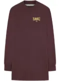 Palm Angels logo-print cotton minidress - Purple