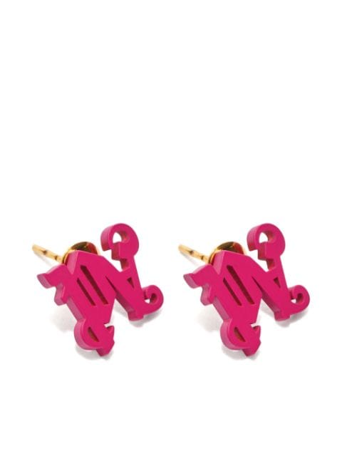 Palm Angels Monogram post-back earrings 